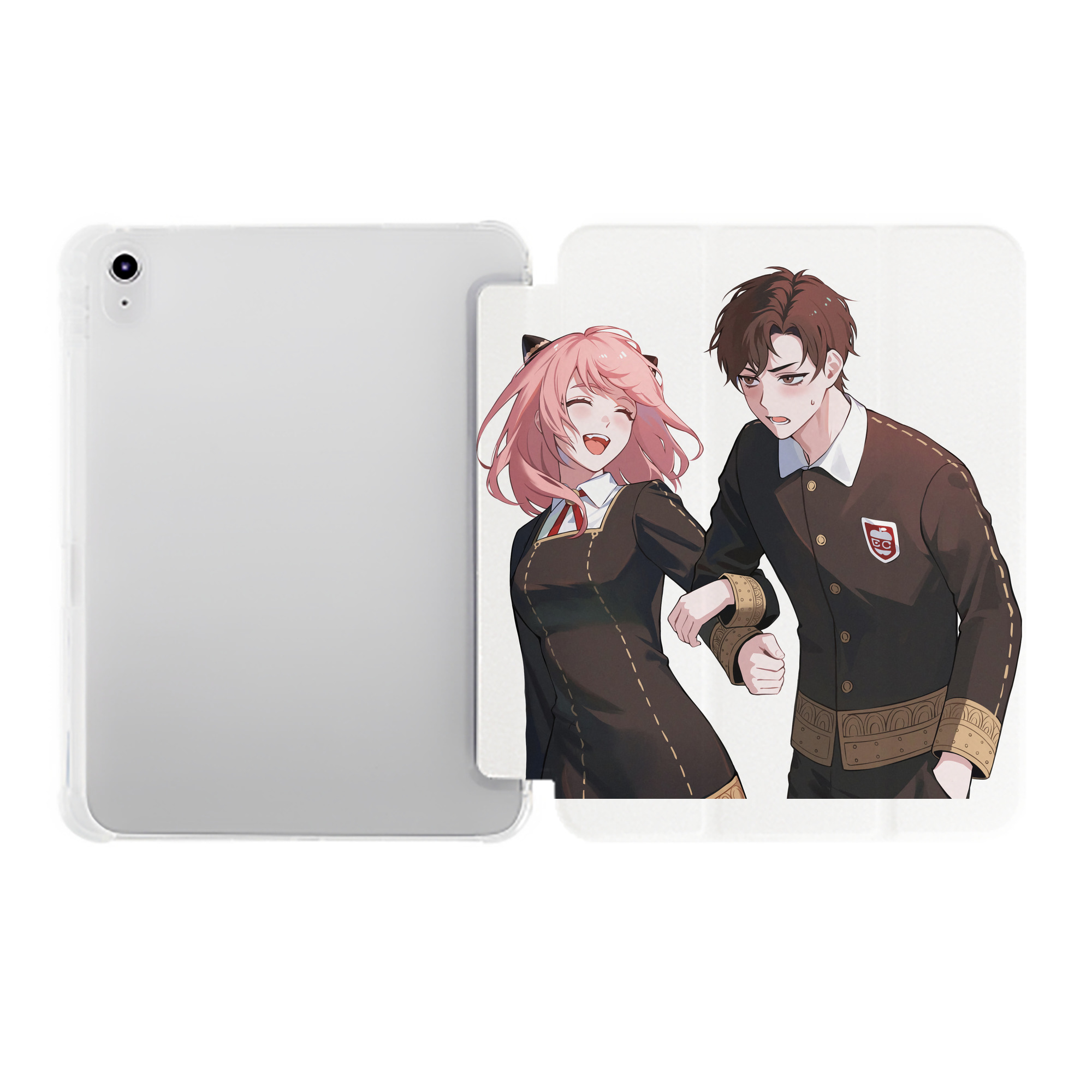 （画像用） SPY×FAMILY间谍家家酒 IPad ケース ペン収納付き 三つ折りスタンド PUレザー×シリコン 対応機種9.5/10.5/10.9インチ